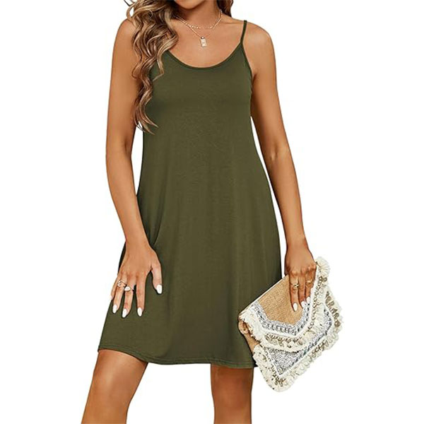 Naggoo Womens Summer Dresses 2024 Beach Cover Up Dress Sleeveless Mini Dress Sundress 